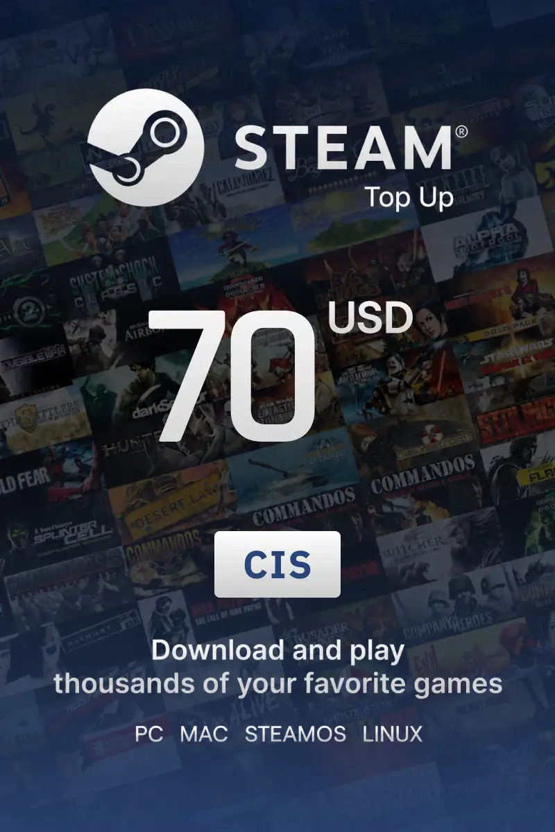 Steam Top Up 70 USD (CIS) - Directopup - Digital Key