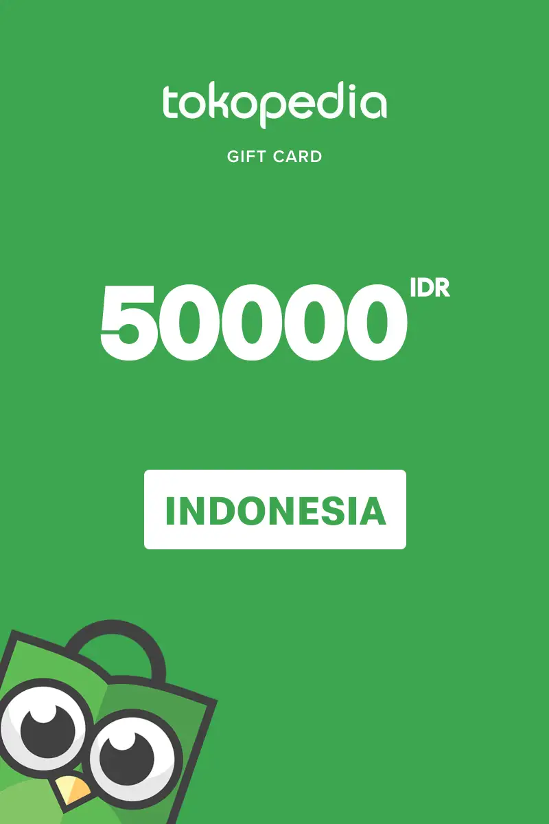 Tokopedia 50000 IDR Gift Card (Indonesia) - Digital Key