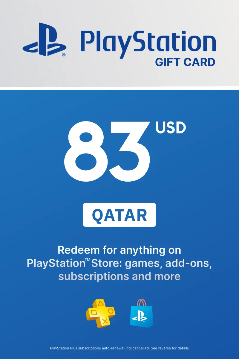 PlayStation Store 83 USD Gift Card (Qatar) - Digital Key