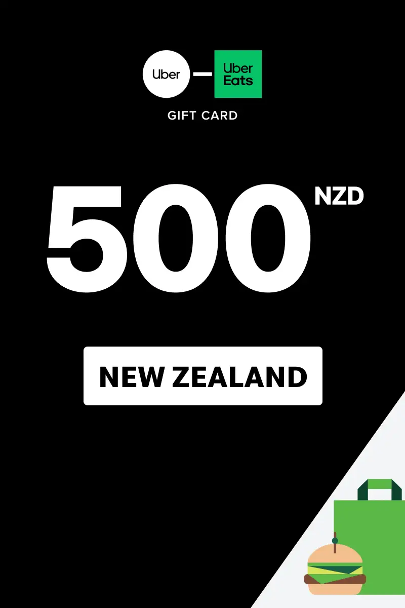 Uber Rides and Uber Eats 500 NZD Gift Card (New Zealand) - Digital Key