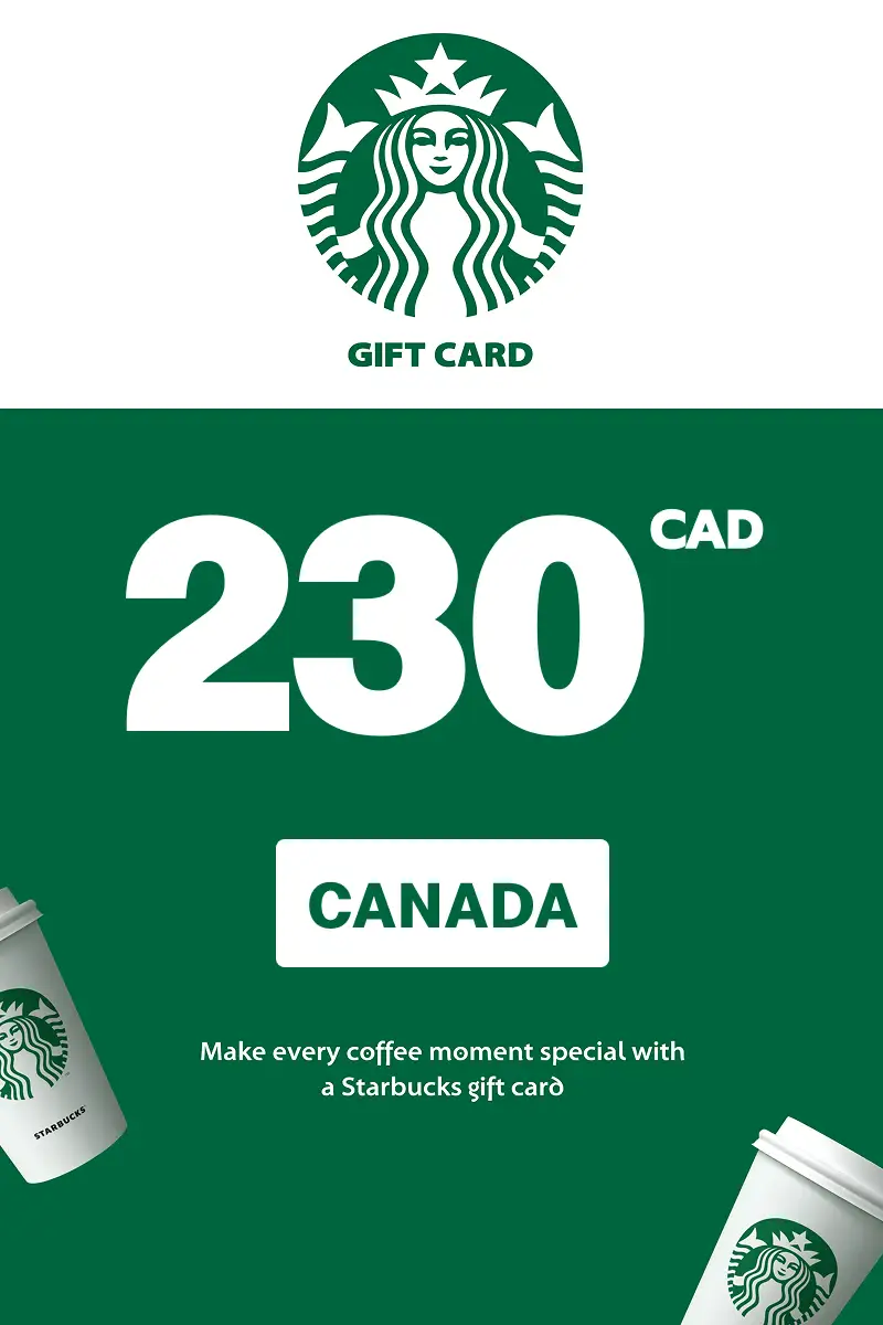 Starbucks 230 CAD Gift Card (Canada) - Digital Key