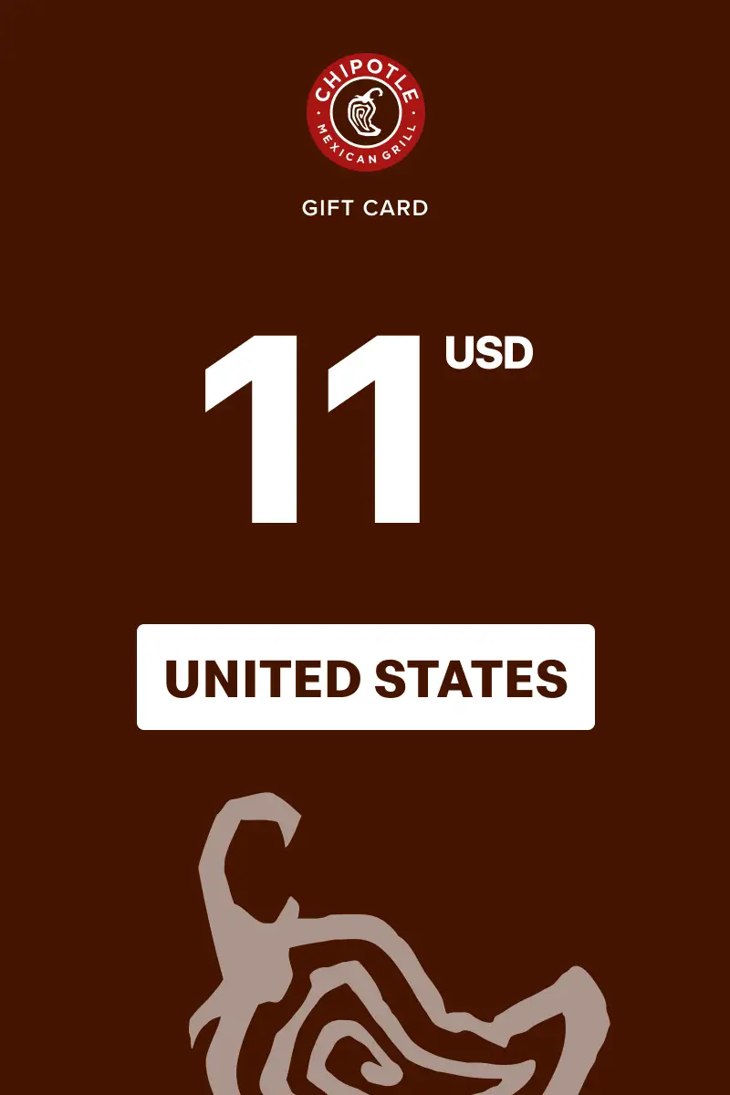 Chipotle 11 USD Gift Card (United States) - Digital Key