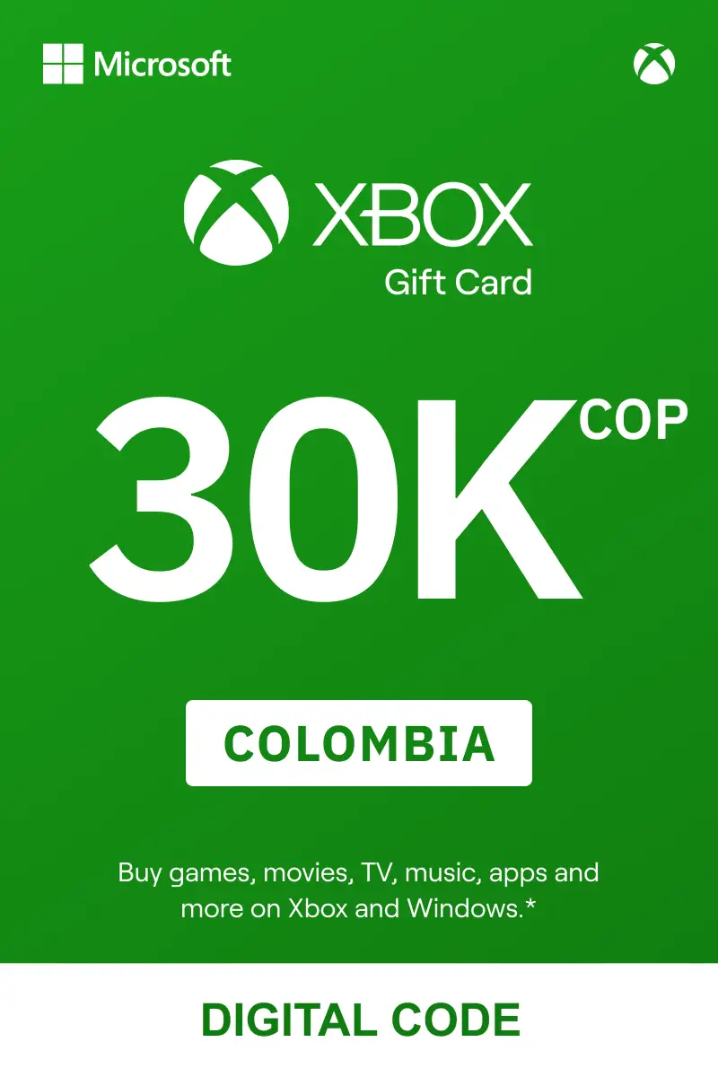 Xbox 30000 COP Gift Card (Colombia) - Digital Key
