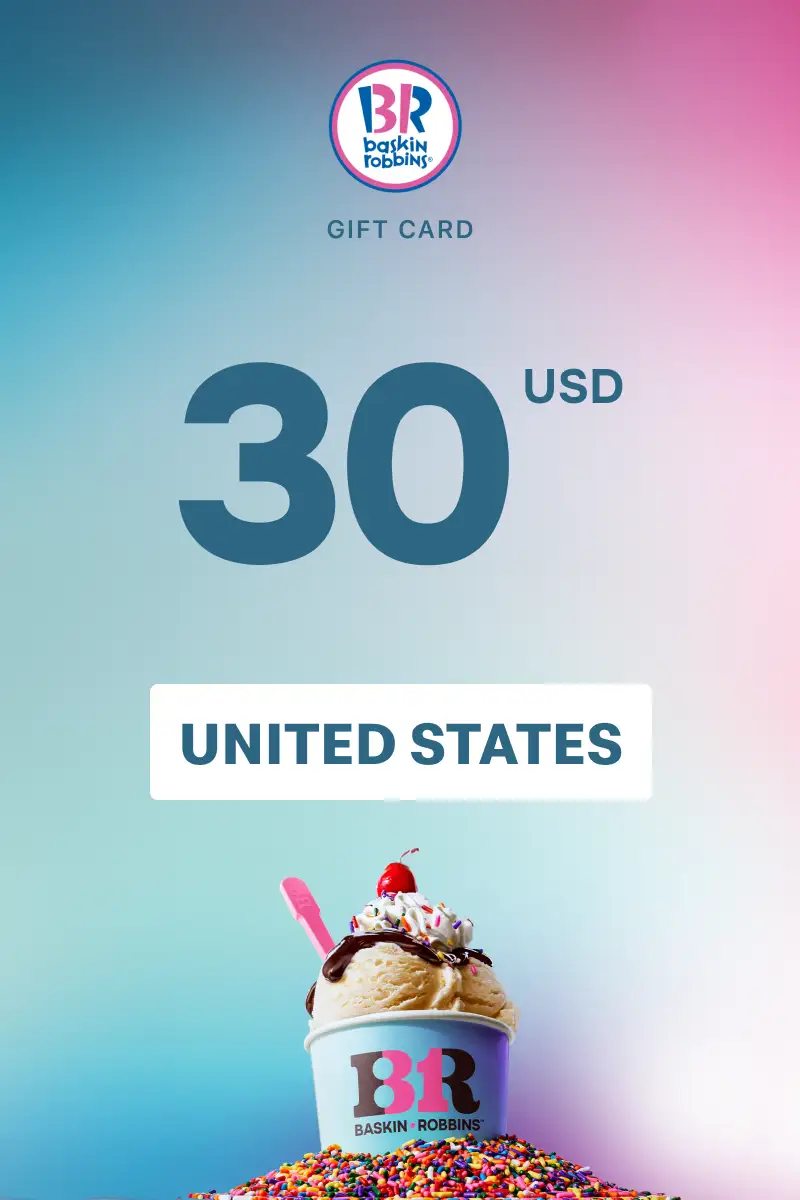Baskin Robbins 30 USD Gift Card (United States) - Digital Key