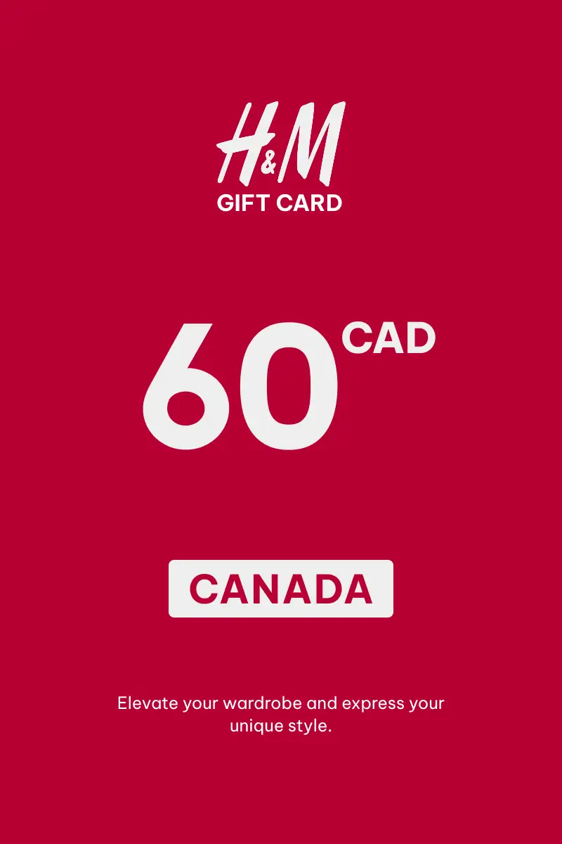 HandM 60 CAD Gift Card (Canada) - Digital Key