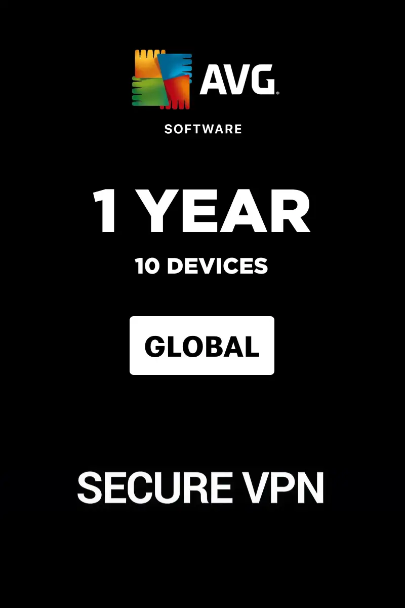 AVG Secure VPN (Global) (PC / Android / Mac / iOS) 10 Devices 1 Year - Digital Key