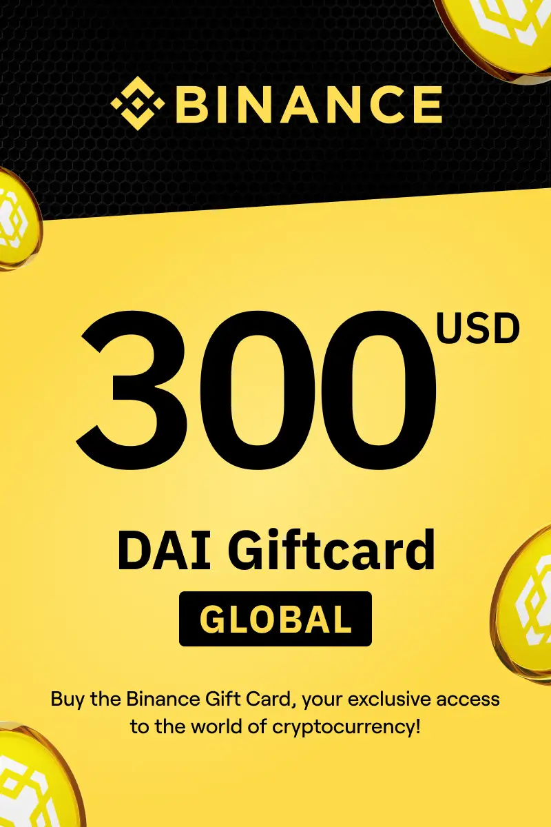 Binance (DAI) 300 USD Gift Card (Global) - Digital Key