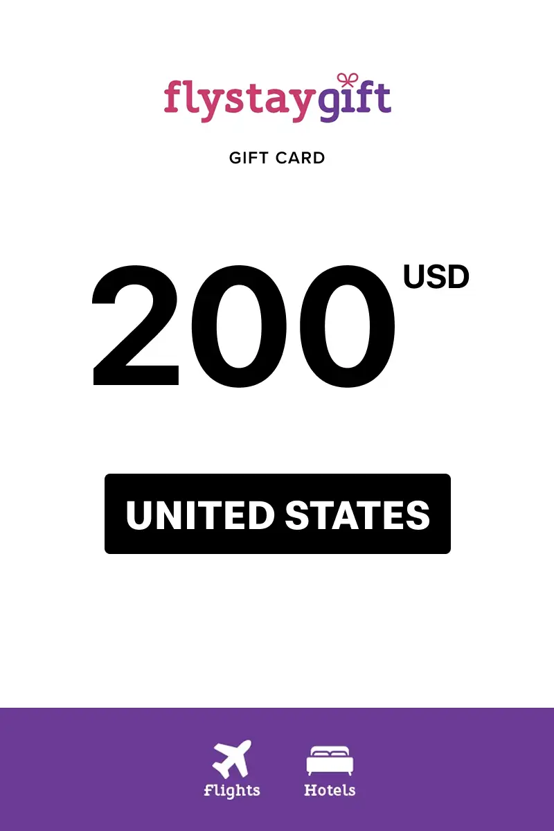 Flystay Gift 200 USD Gift Card (United States) - Digital Key