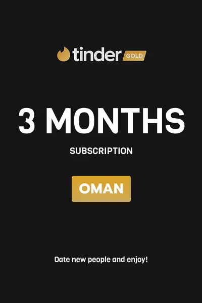 Tinder Gold 3 Months Subscription (Oman) - Digital Key