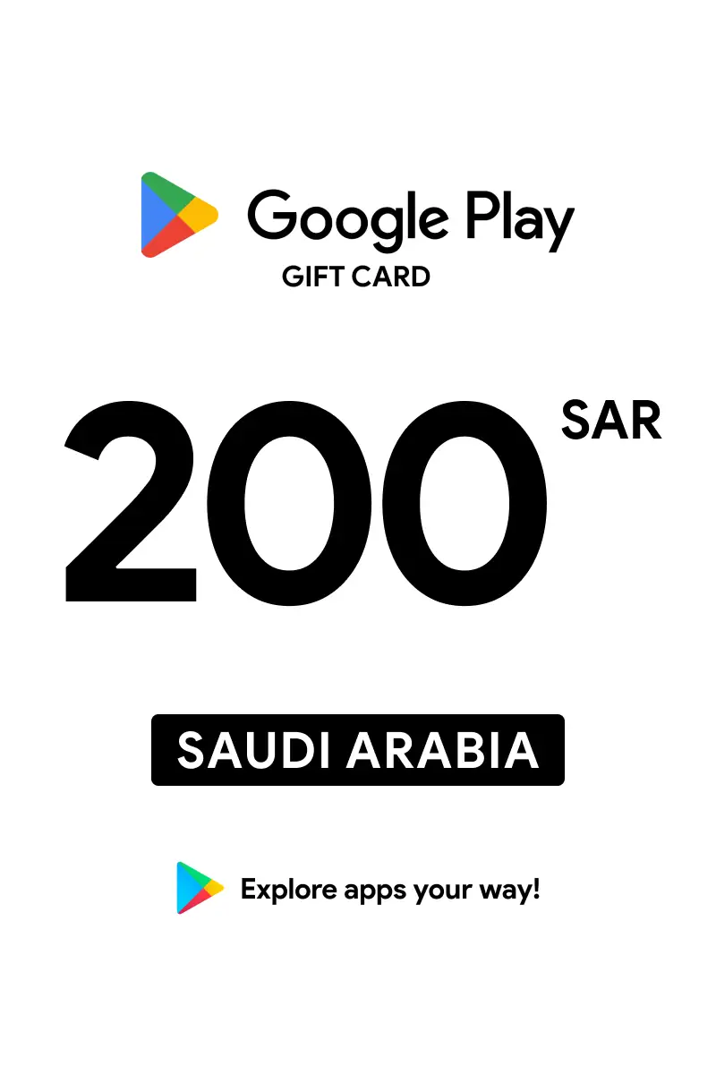 Google Play 200 SAR Gift Card (Saudi Arabia) - Digital Key