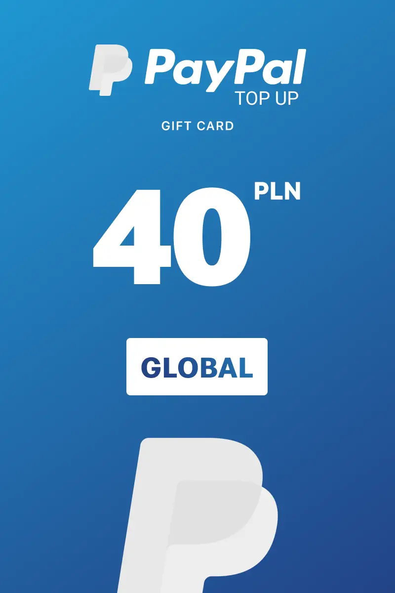 PayPal Instant Top Up 40 PLN Gift Card (Global) - Digital Key