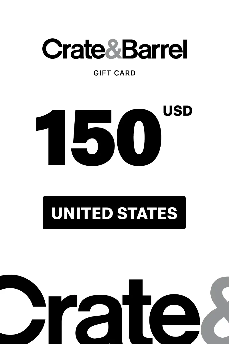 Crate and Barrel 150 USD Gift Card (United States) - Digital Key