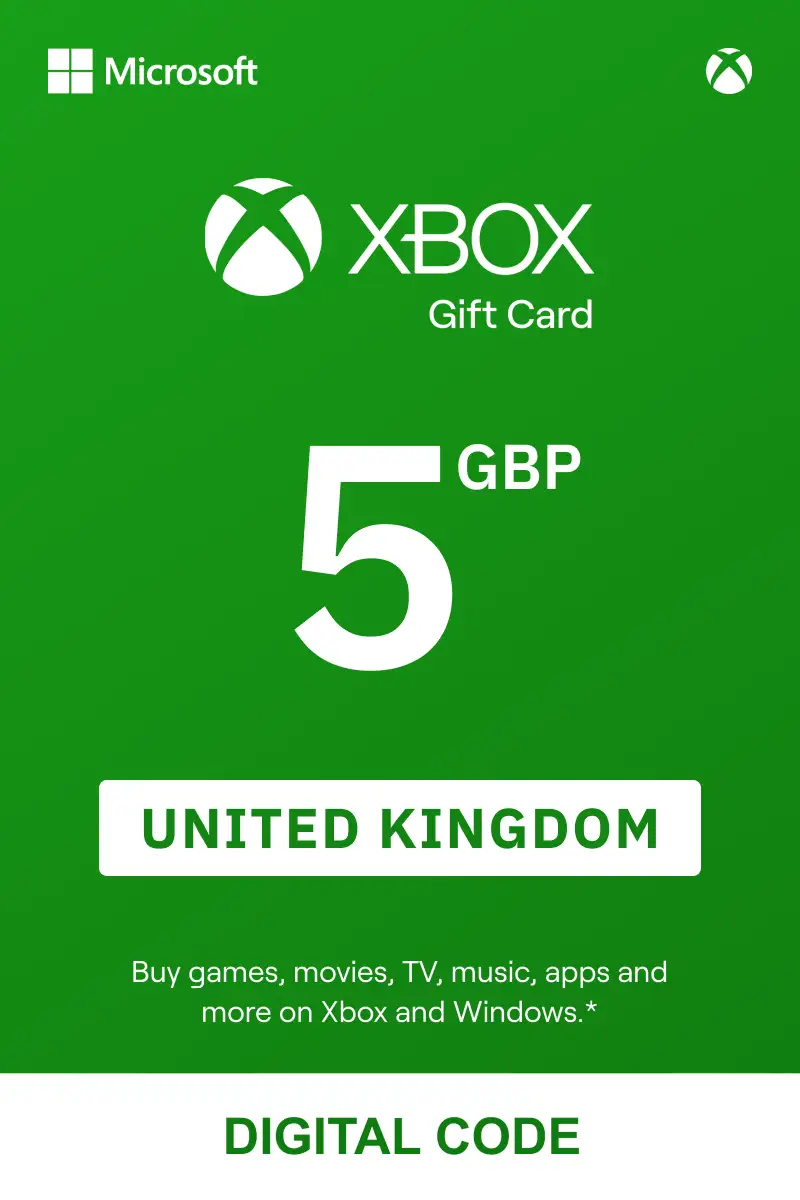 Xbox 5 GBP Gift Card (United Kingdom) - Digital Key