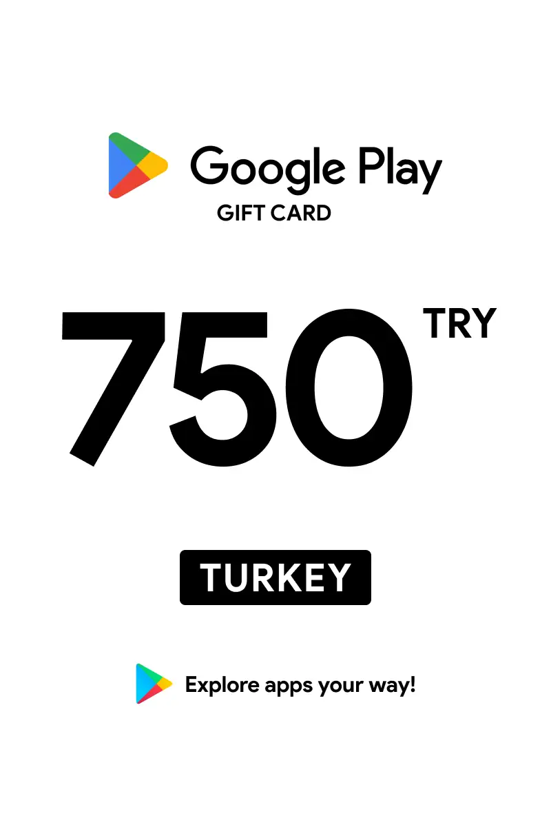 Buy Google Play 750 TRY Gift Card (Turkey) Digital Key