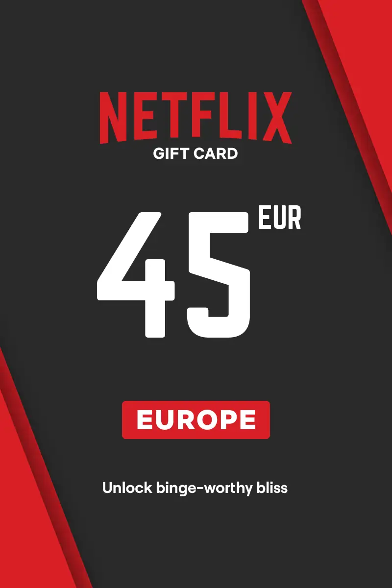 Netflix 45 EUR Gift Card (Europe) - Digital Key