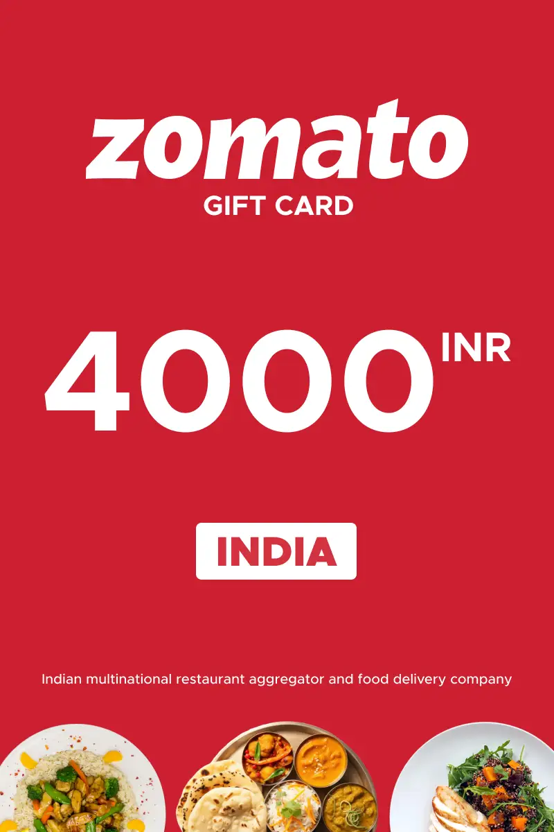 Zomato 4000 INR Gift Card (India) - Digital Key