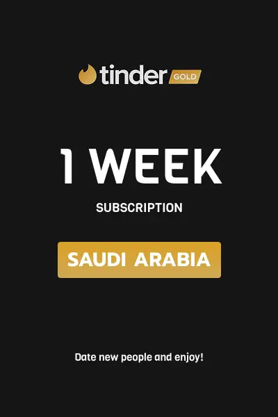Tinder Gold 1 Week Subscription (Saudi Arabia) - Digital Key