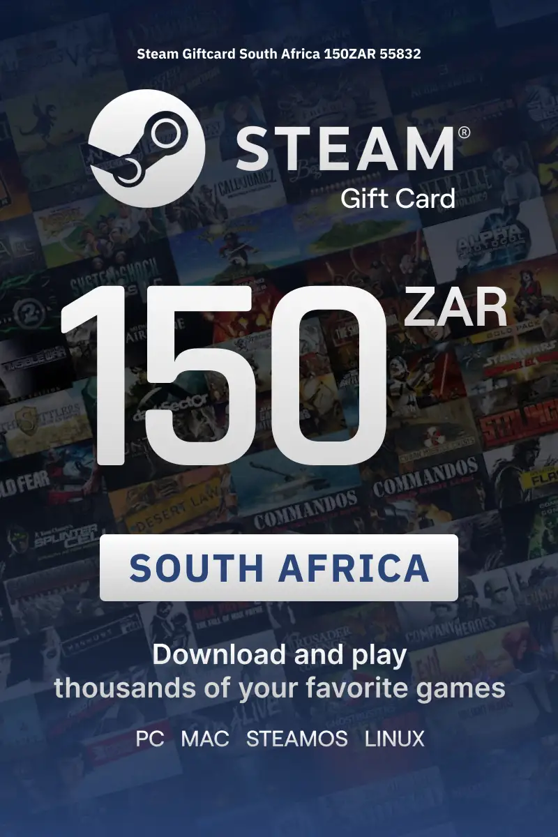 Steam Wallet 150 ZAR Gift Card (South Africa) - Digital Key