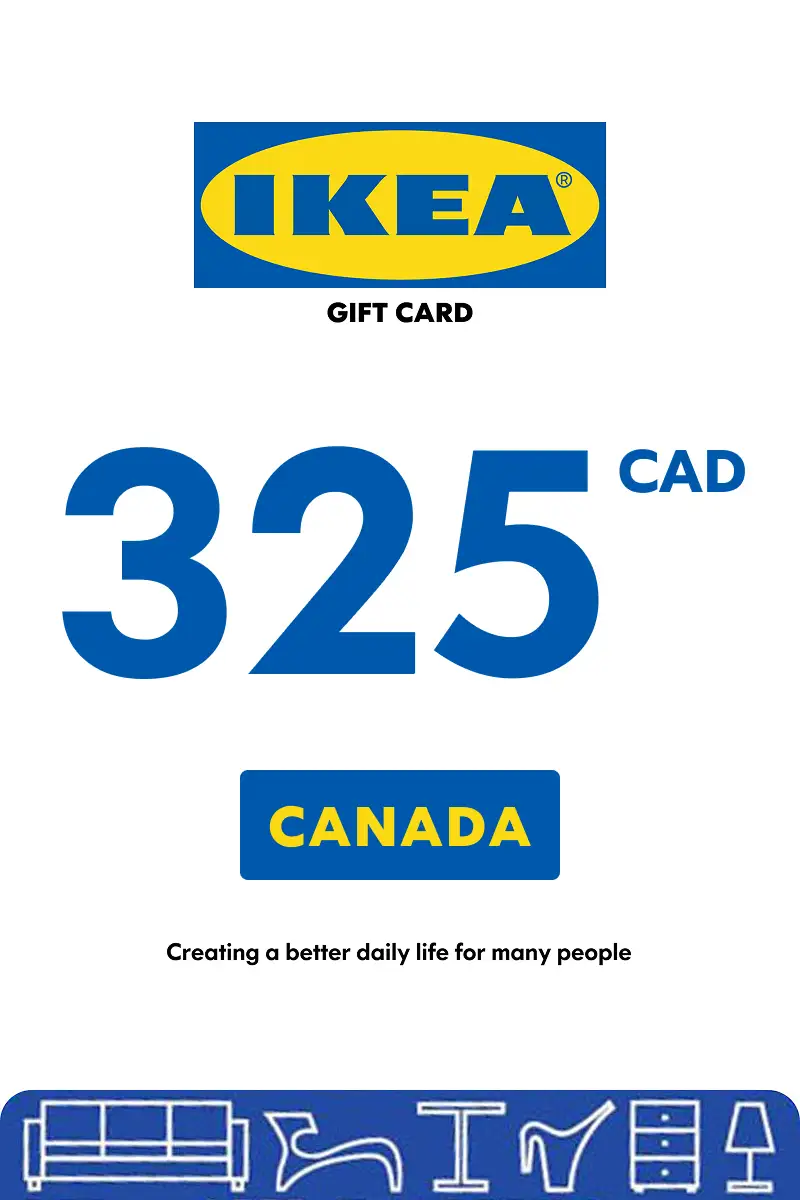 IKEA 325 CAD Gift Card (Canada) - Digital Key