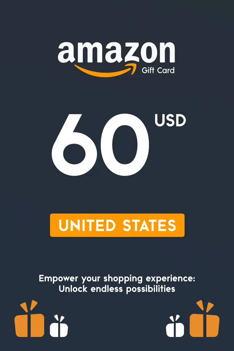 Amazon 60 USD Gift Card (United States) - Digital Key