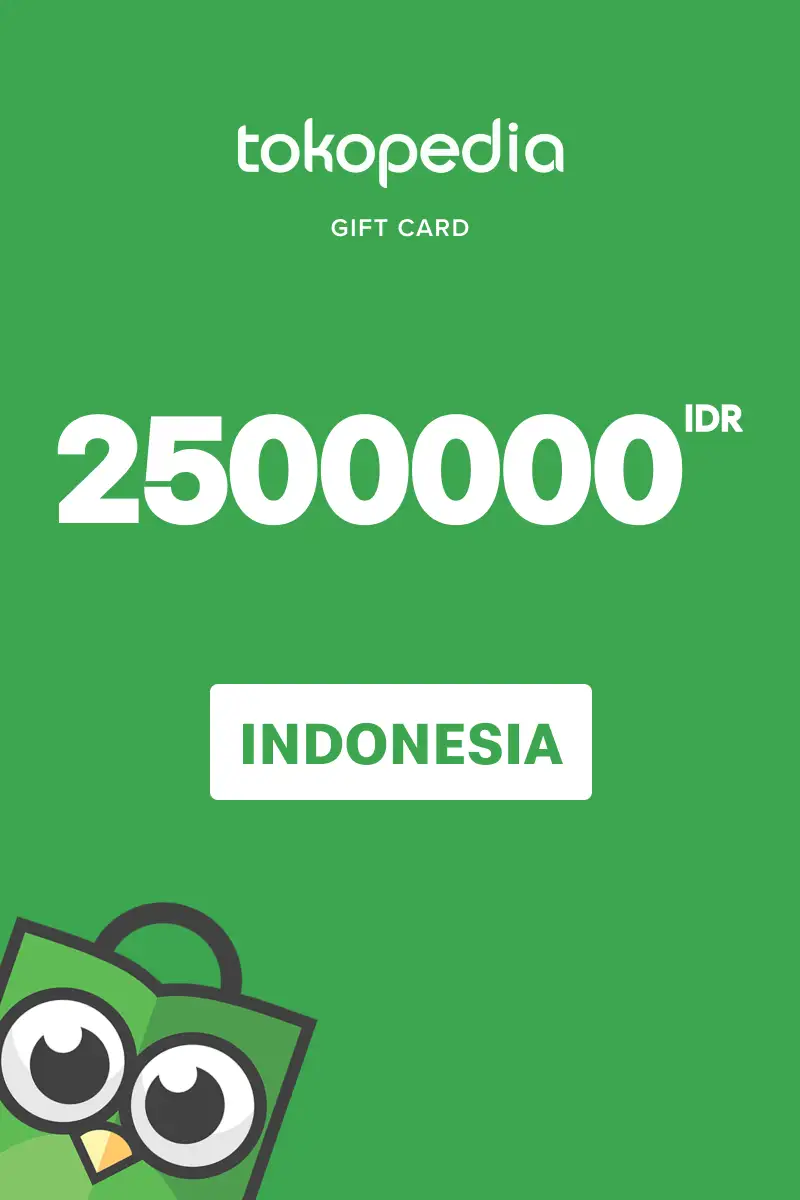 Tokopedia 2500000 IDR Gift Card (Indonesia) - Digital Key
