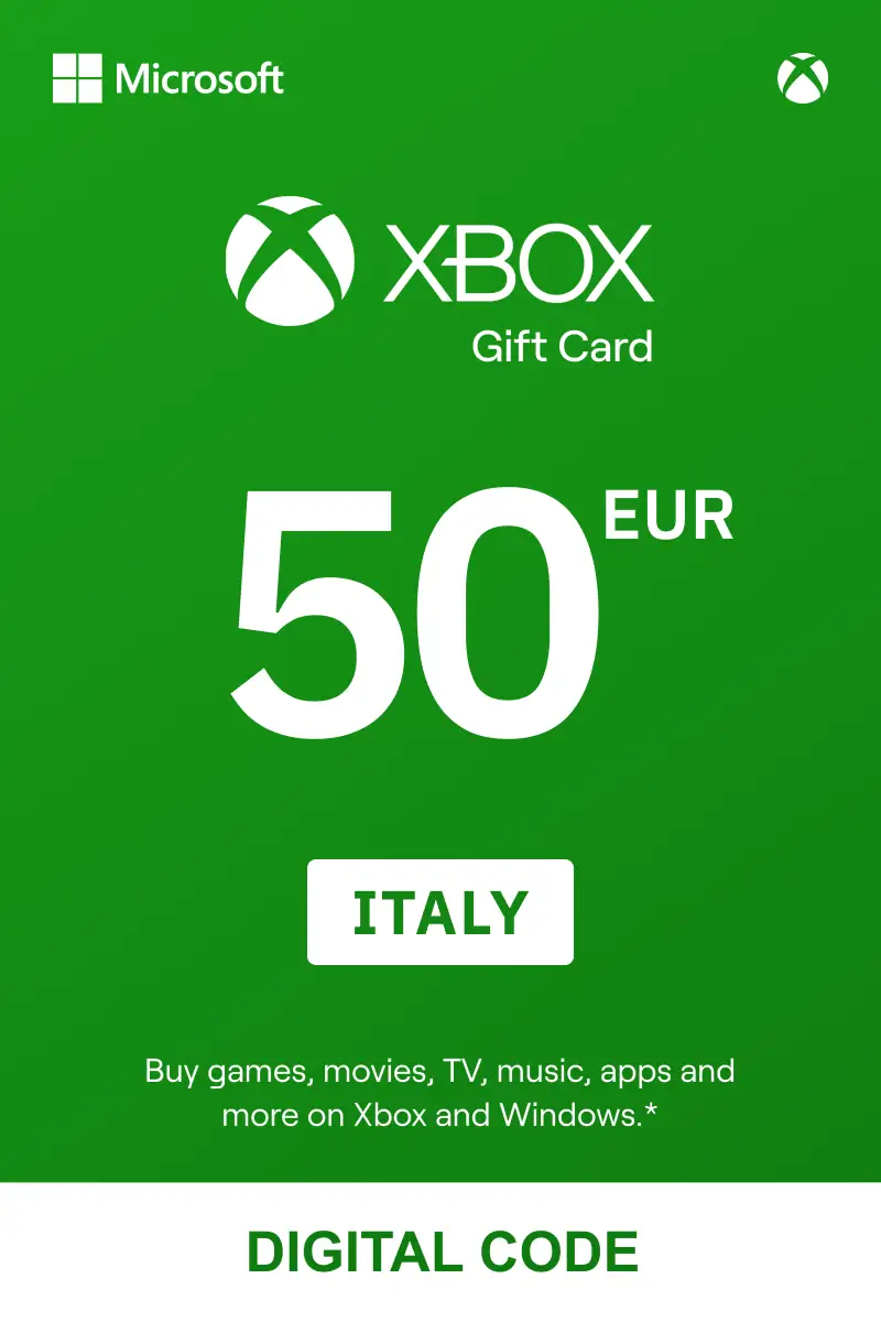 Xbox 50 EUR Gift Card (Italy) - Digital Key