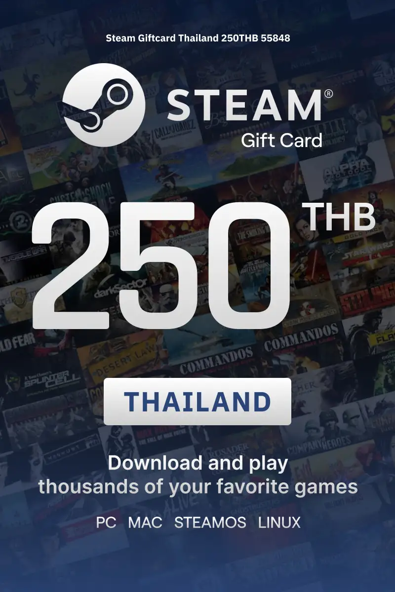 Steam Wallet 250 THB Gift Card (Thailand) - Digital Key