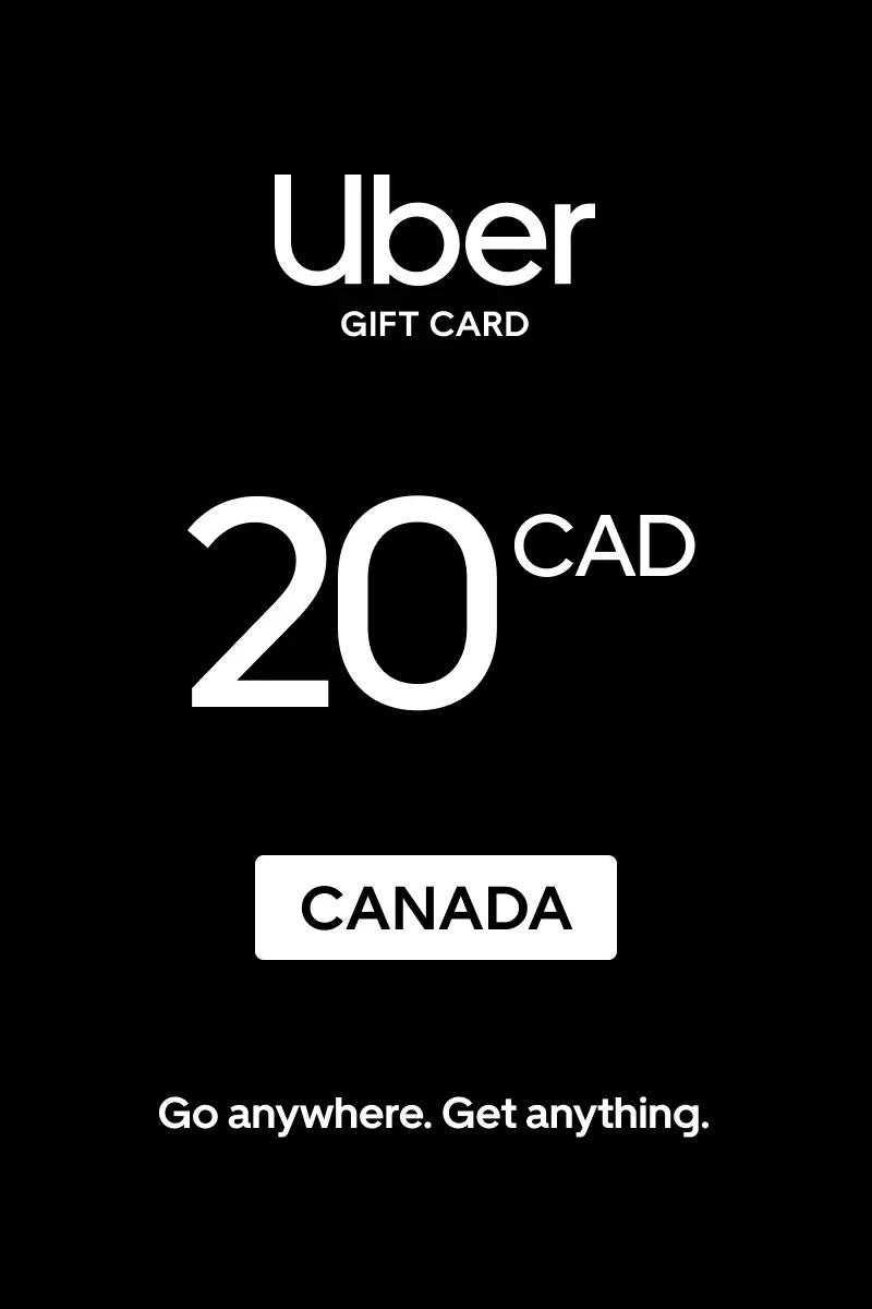 Uber 20 CAD Gift Card (Canada) - Digital Key