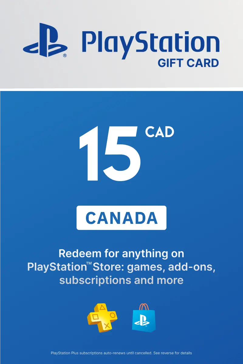 PlayStation Store 15 CAD Gift Card (Canada) - Digital Key