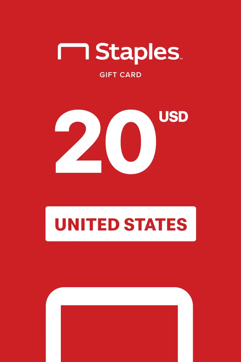 Staples 20 USD Gift Card (United States) - Digital Key
