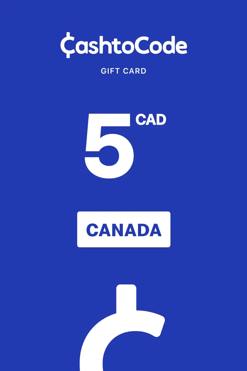 CashtoCode 5 CAD Gift Card (Canada) - Digital Key