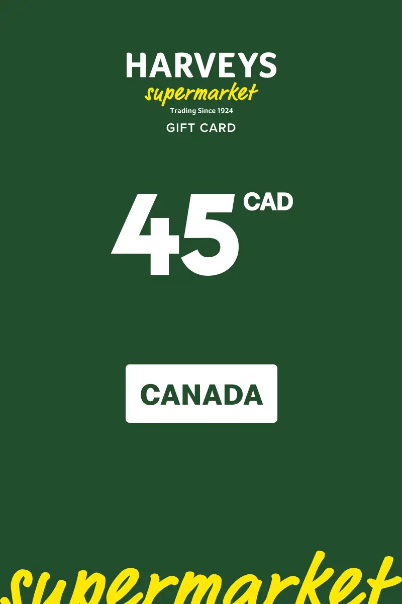 Harvey’s 45 CAD Gift Card (Canada) - Digital Key