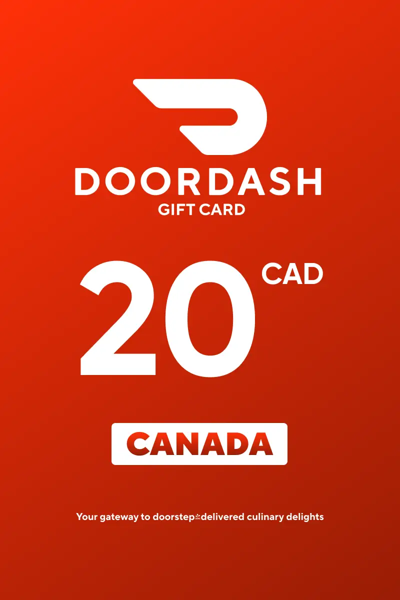 DoorDash 20 CAD Gift Card (Canada) - Digital Key