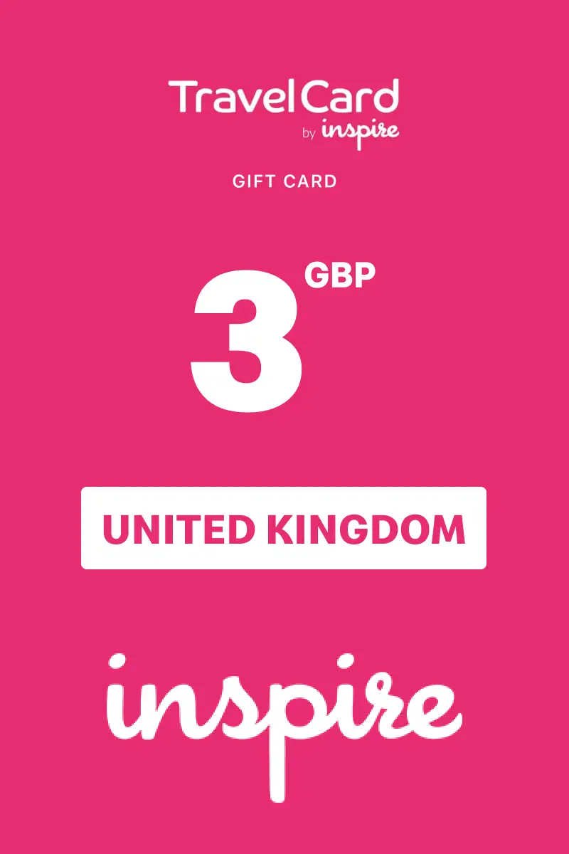 TravelCard by Inspire 3 GBP Gift Card (United Kingdom) - Digital Key
