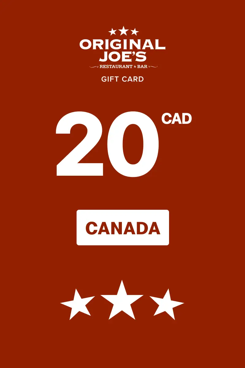 Original Joe's 20 CAD Gift Card (Canada) - Digital Key