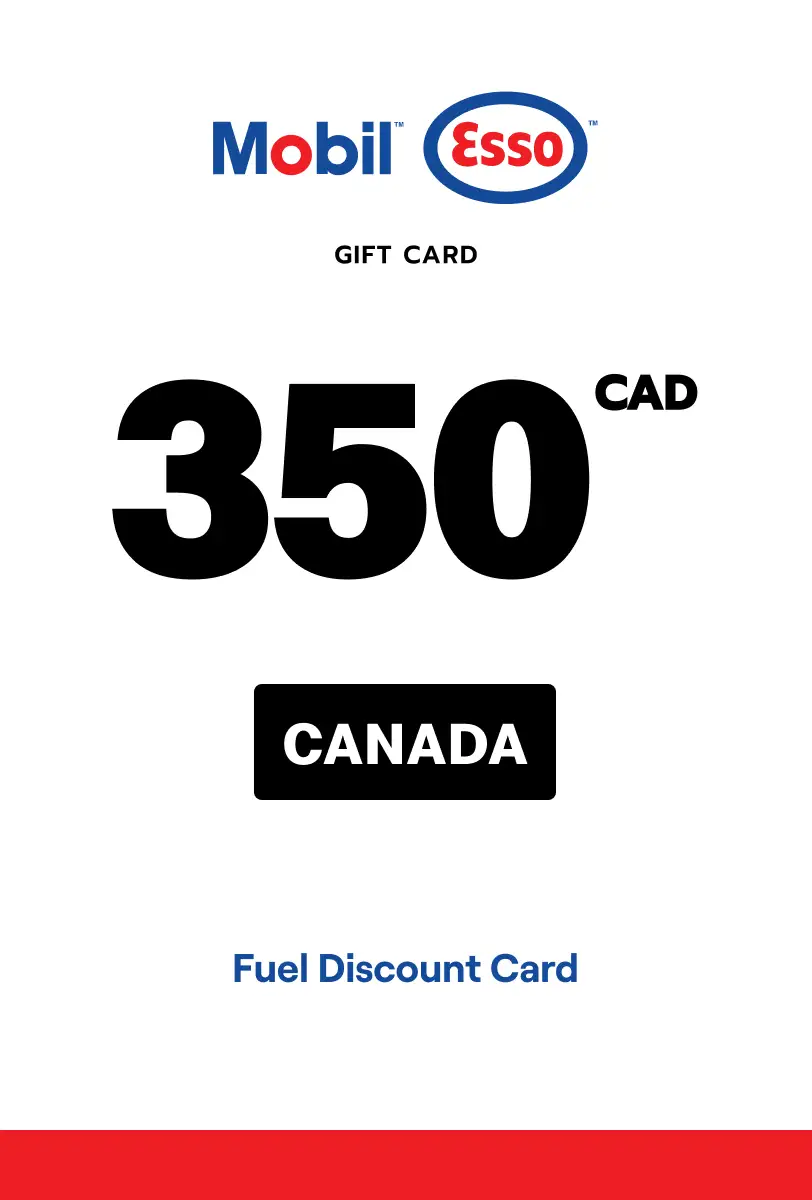 Esso and Mobil Fuel Discount Card 350 CAD Gift Card (Canada) - Digital Key
