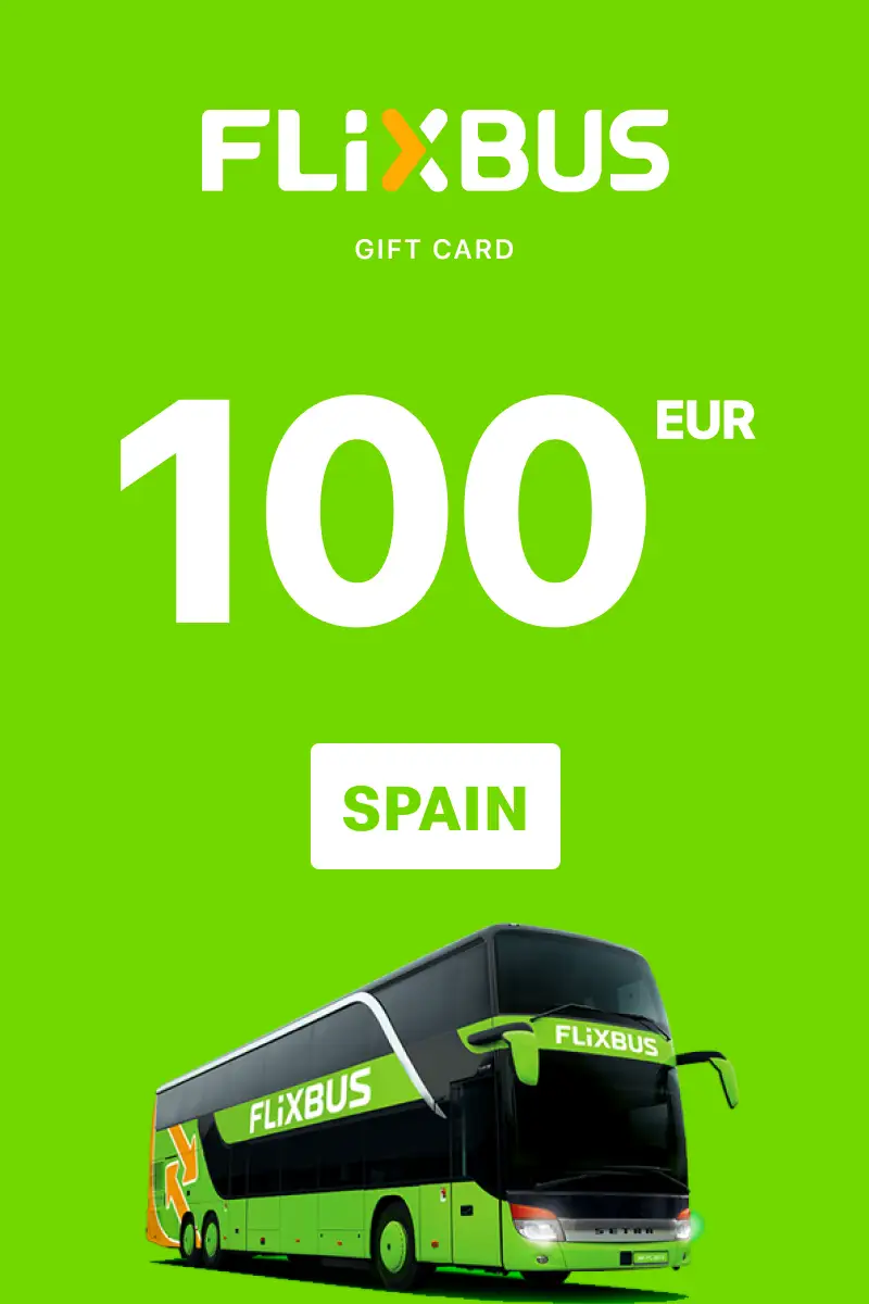 FlixBus 100 EUR Gift Card (Spain) - Digital Key