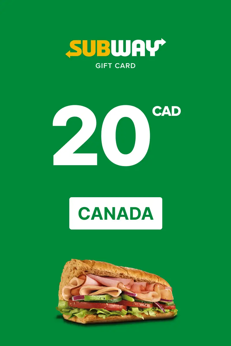 Subway 20 CAD Gift Card (Canada) - Digital Key