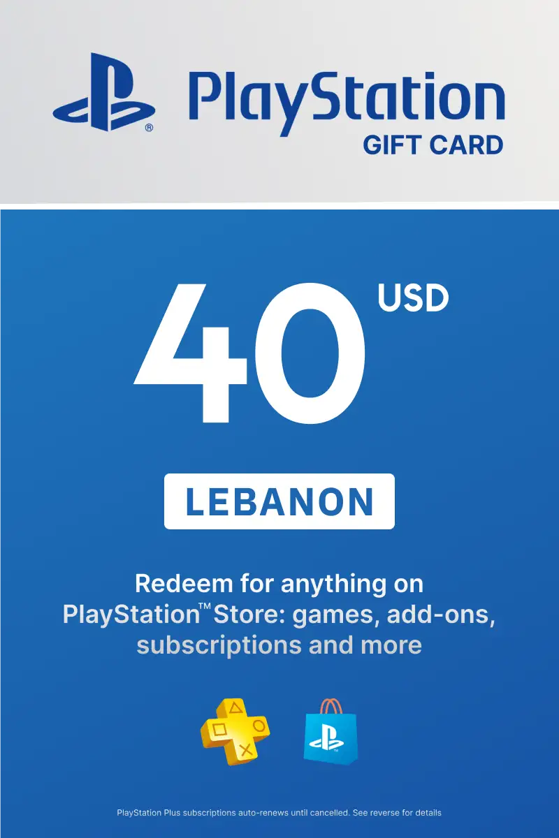 PlayStation Store 40 USD Gift Card (Lebanon) - Digital Key