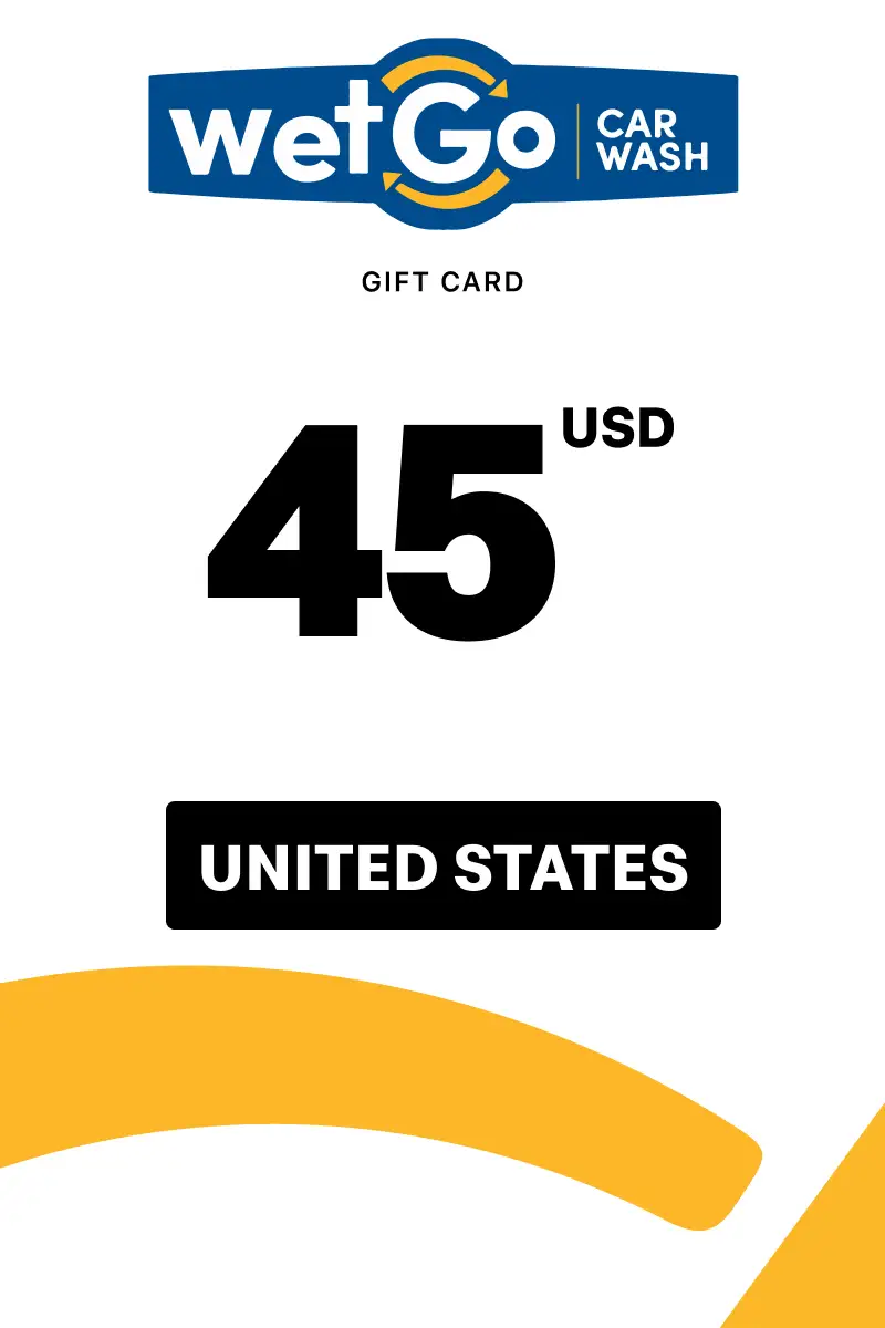 WetGo Car Wash 45 USD Gift Card (United States) - Digital Key