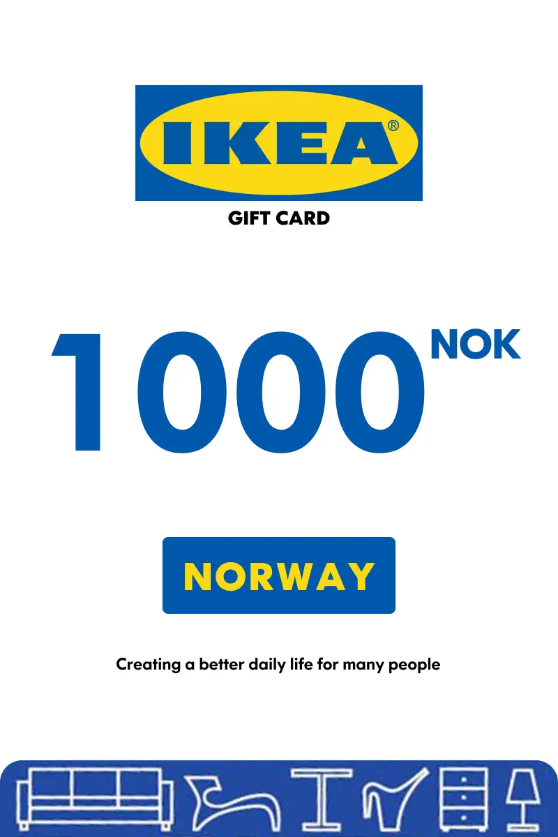 IKEA 1000 NOK Gift Card (Norway) - Digital Key