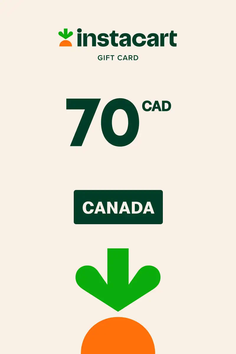 Instacart 70 CAD Gift Card (Canada) - Digital Key
