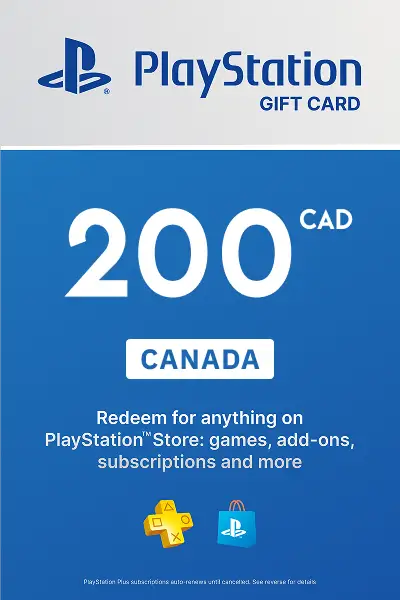 PlayStation Store 200 CAD Gift Card (Canada) - Digital Key
