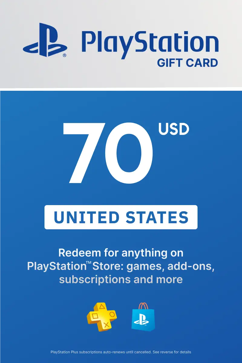 Sony PlayStation Store (Plus Brand) $70 Card [Digital] Sony PS Store 70 -  Best Buy