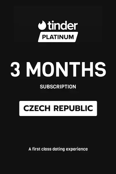 Tinder Platinum 3 Months Subscription (Czech Republic) - Digital Key