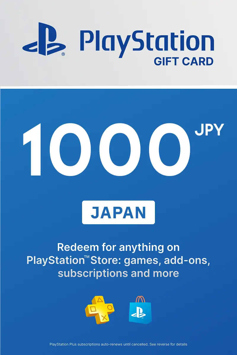 PlayStation Store 1000 JPY Gift Card (Japan) - Digital Key