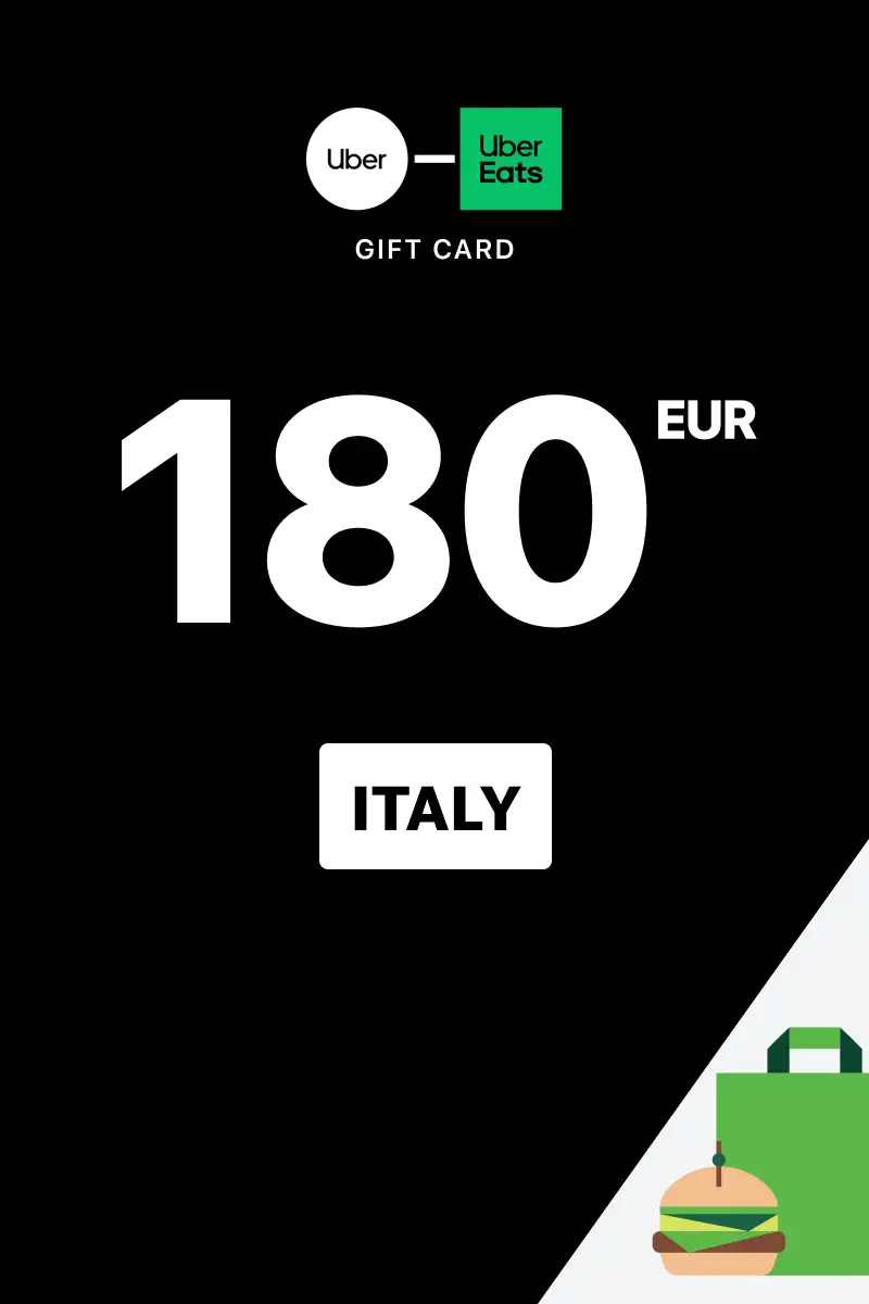 Uber Rides and Uber Eats 180 EUR Gift Card (Italy) - Digital Key