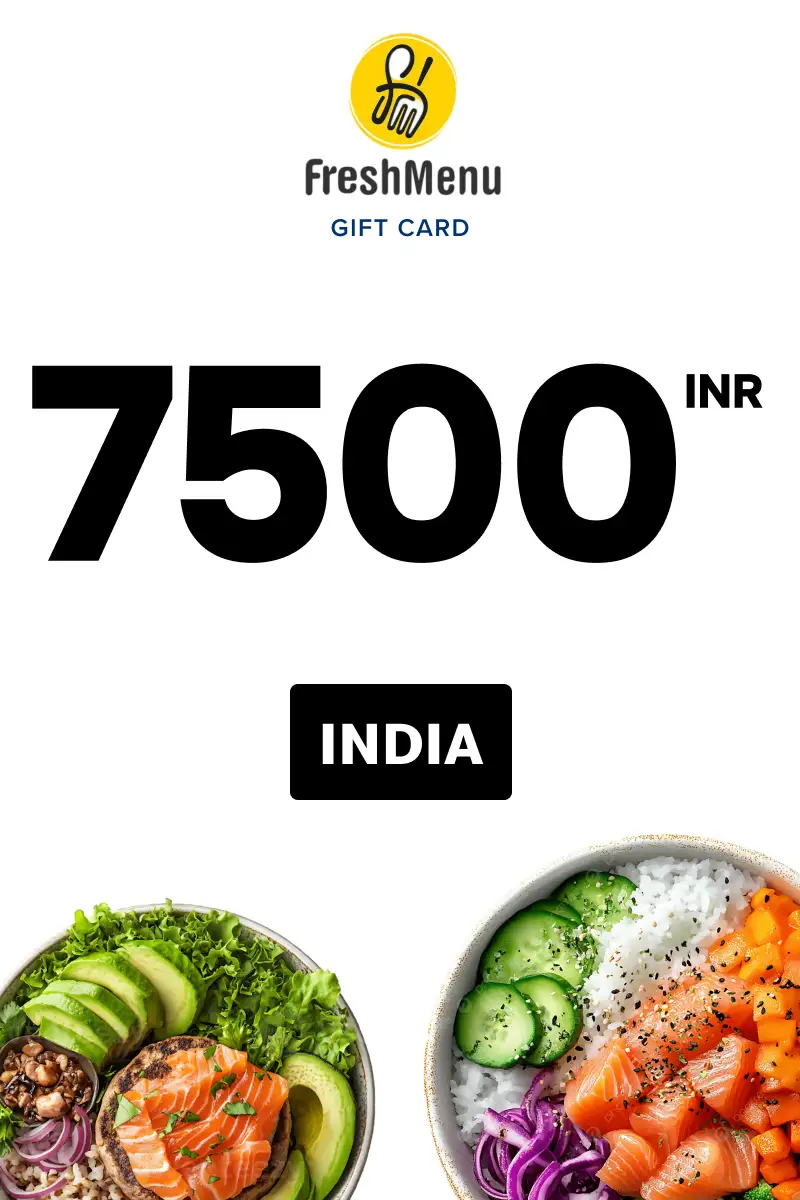 Fresh Menu 7500 INR Gift Card (India) - Digital Key