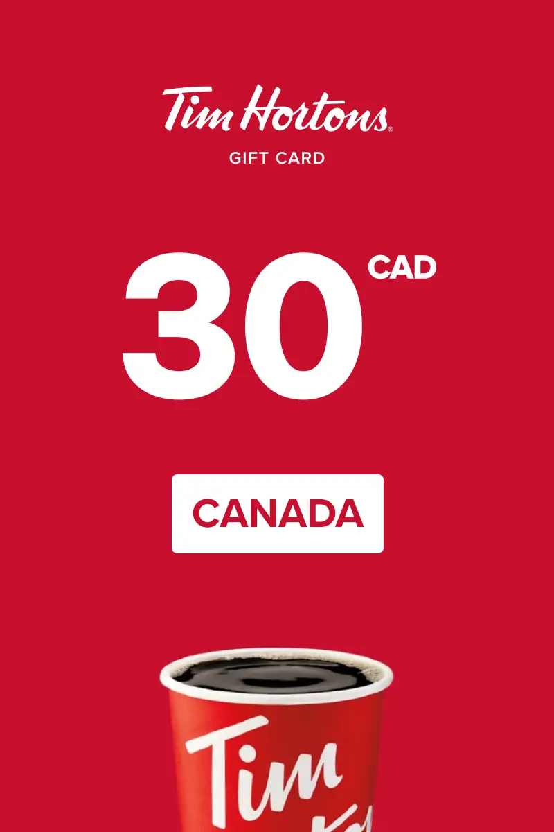 Tim Hortons 30 CAD Gift Card (Canada) - Digital Key