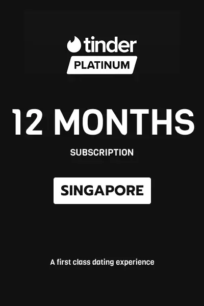 Tinder Platinum 12 Months Subscription (Singapore) - Digital Key